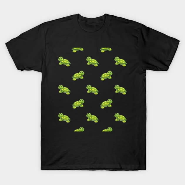 Cute Turtle Pattern T-Shirt by Funky Turtle